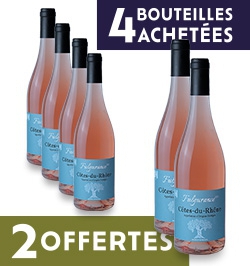 OFFRE SPÉCIALE 4+2  Côtes du Rhône Rosé AOP "FULGURANCE"