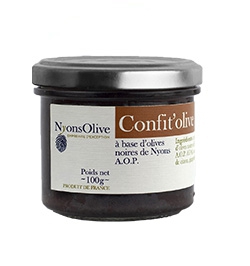Glass jar 100 g - jam of black olives from Nyons PDO