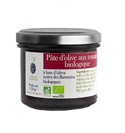 Pâte d'olives noires aux tomates séchées BIO  - 100 g