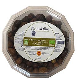 Plastic Box Nyons Black Olive PDO ORGANIC 350g