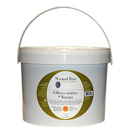 Bucket-5 Kg natural-black olives from Nyons PDO