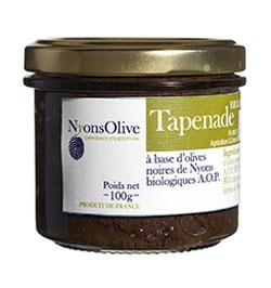 Tapenade of black olives Nyons AOP 100 g - Organic
