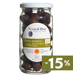 -15% Black olives from NYONS AOP -Organic 210 gr