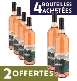 4 bottles+ 2 free Coteaux des Baronnies Rosé PGI " LUEUR"