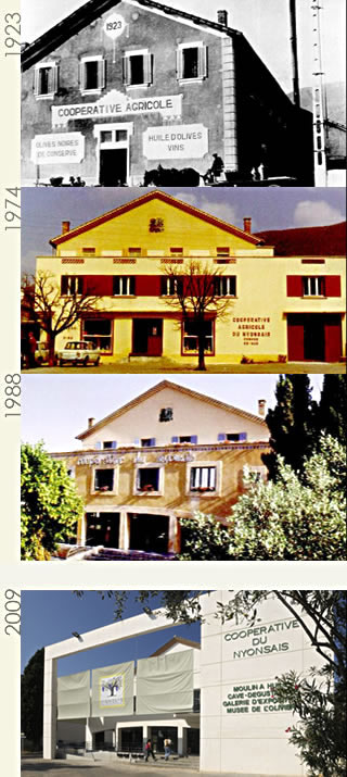 Les différentes façades de 1923 à 2008