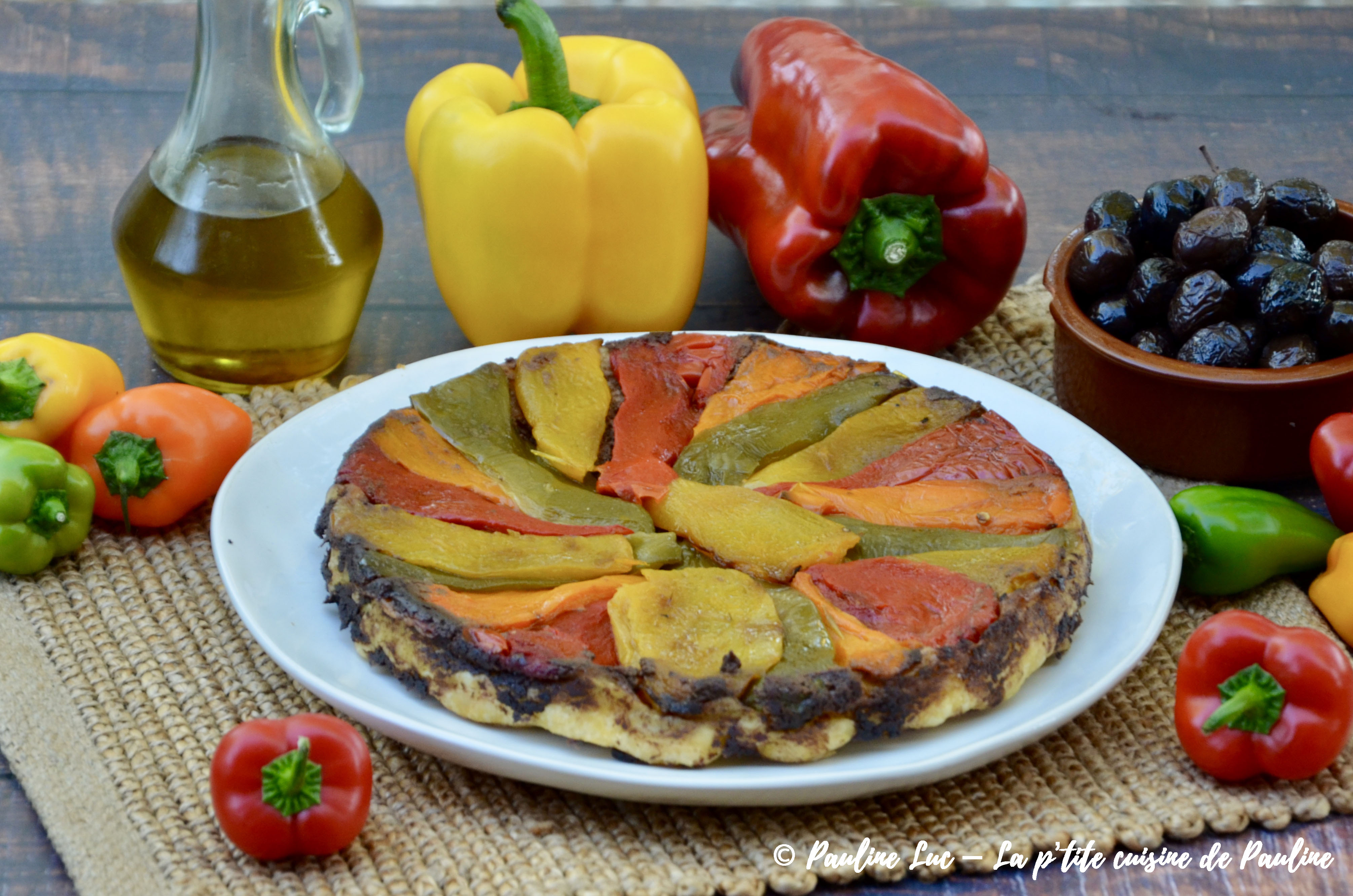 TARTE TATIN AUX POIVRONS ET A LA TAPENADE